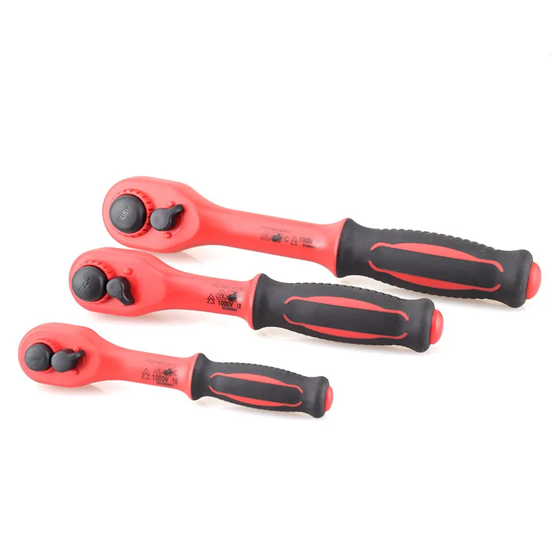 1000V High Voltage Insulator Insulated Ratchet Wrench 1/4 3/8 1/2 IEC60900 VDE Certification Insulation Spanner Insulating Tools