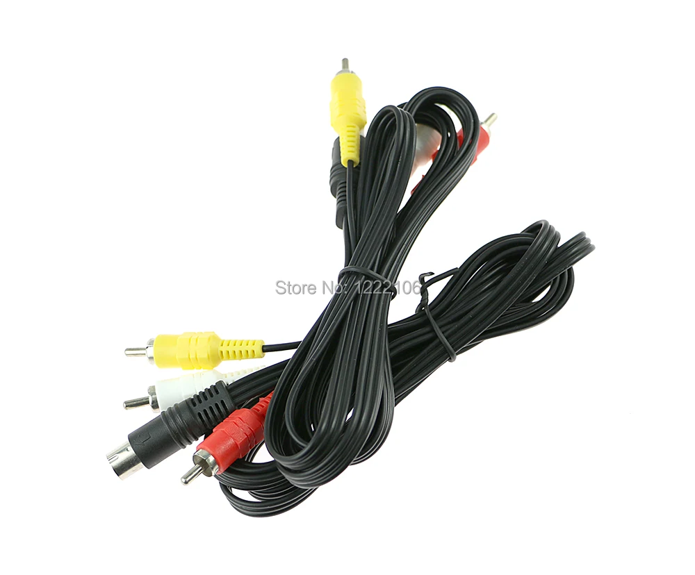 1PCS 1.8M AV RCA Audio Video สาย 9 พินเกม 3 RCA สําหรับ Sega Genesis 2 3 II III สําหรับ Saturn เกมทนทานสายเชื่อมต่อ