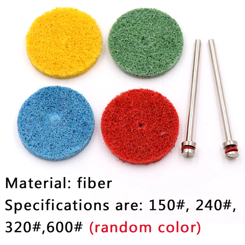 5 pçs mini fibra de náilon moagem lixar cabeça escova abrasiva roda + 1 pçs 2.35/3mm shank polimento roda ferramentas para dremel