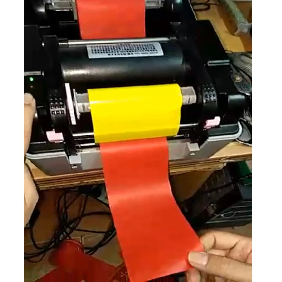 Professional printer ribbon 8cm/9cm yellow/red/white/blacke/gold color ribbon suitable for S108/S108A ribbon printer 1 roll