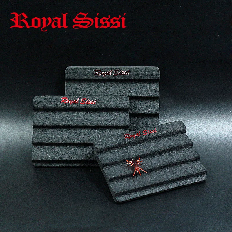 Royal Sissi 5pcs/set fly foam patch ripple foam EVA breastplate with hook loop sticker back fly fishing acccessories hook keeper