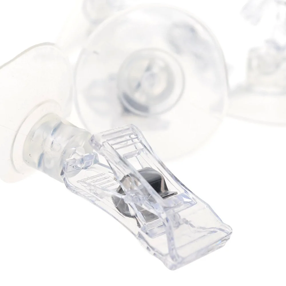 5pcs Clear Color Plastic Rotatable POP Merchandise Sign Display Clip Holder with Sucker