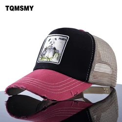 TQMSMY Unisex sun hats for men Hip Hop Hat Breathable Mesh Baseball Caps Women Embroidery panda Snapback caps Summer Gorras