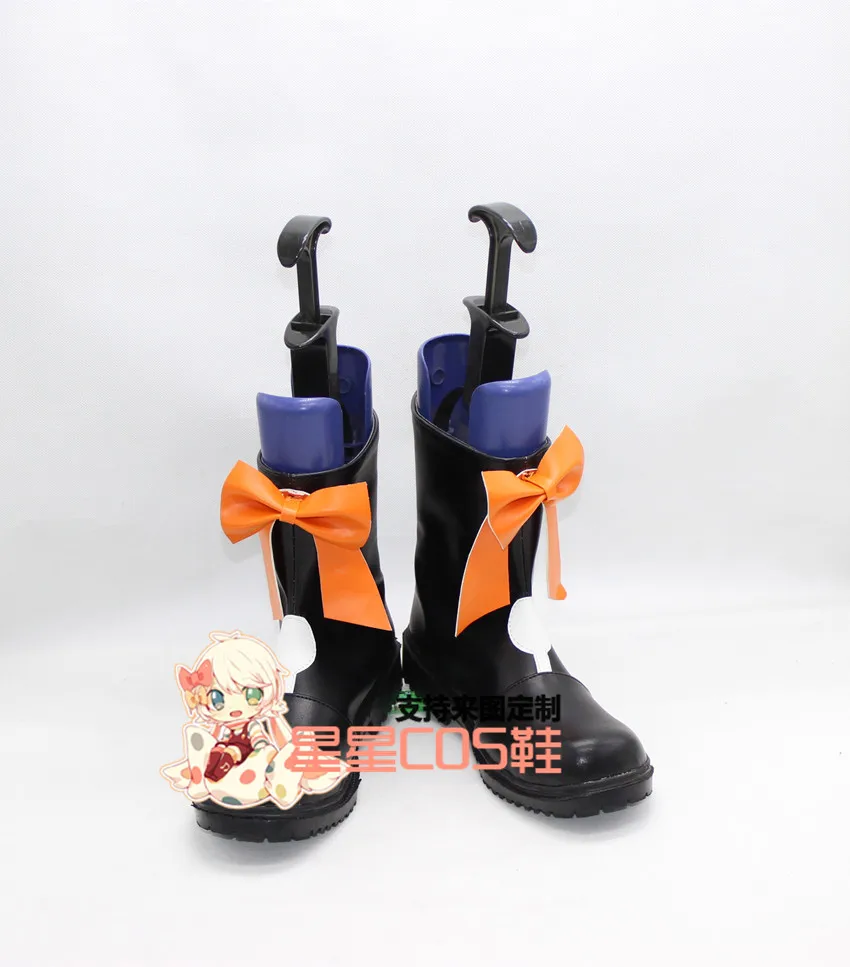 

Macross Frontier Ranka Lee Black Short Cosplay Shoes Boots X002