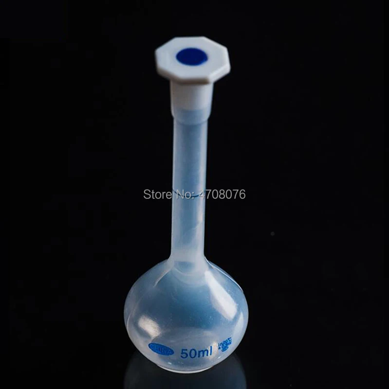 PP graduated volumetric flask with stopper Plastic lab measuring flask Graduated bottle for chemical test