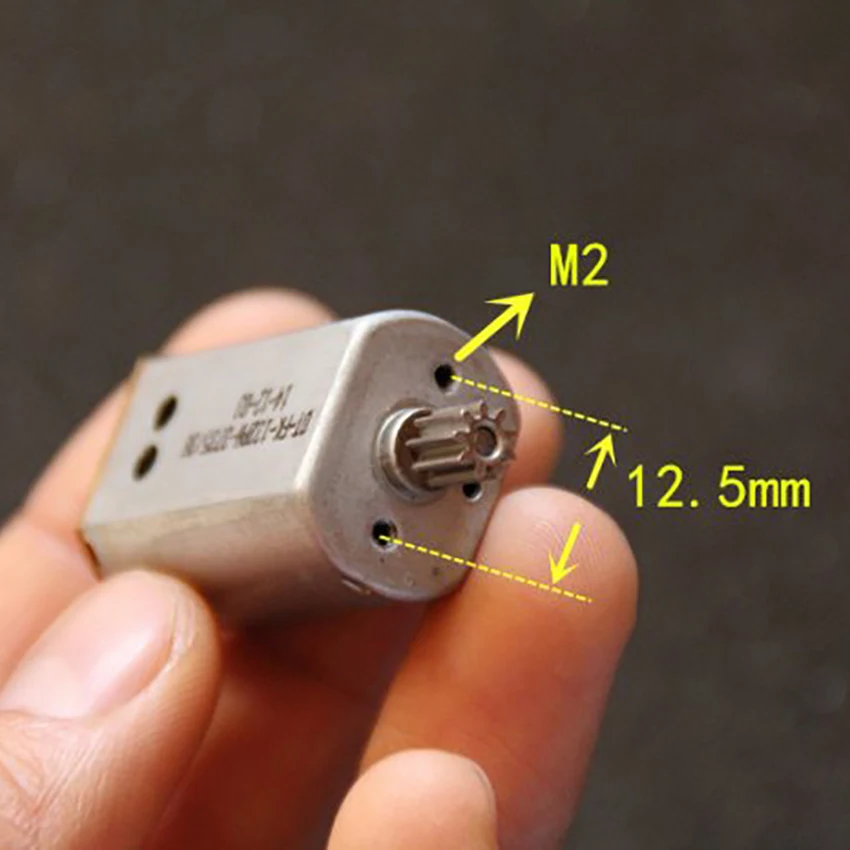132 High Speed RC Motor DC 3.7V 17000 rpm Carbon Brush Motor with Metal Gears, Circuit Board, Cooling Holes Shaft Dia 2mm