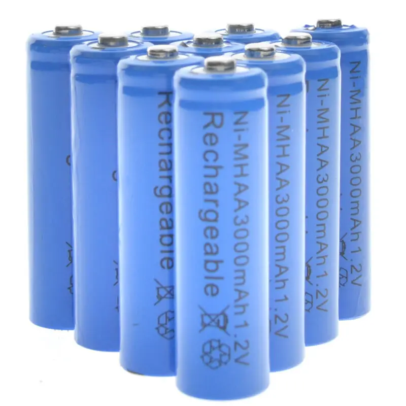 Перезаряжаемые никель-металлогидридные батарейки GTF 1,2 в, 3000 мА · ч, 4 шт., для пультов дистанционного управления, радиоприемников, фонарей, AA 1,2 в, 3000 мА · ч