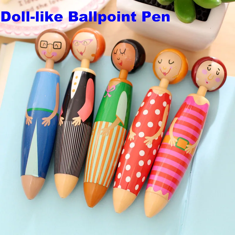 5 Pc/Lot Cute Lovely Adorable Doll & Puppet & Toy like Ballpoint Pen with Bullet tip of 0.7 mm,YZB00025KT