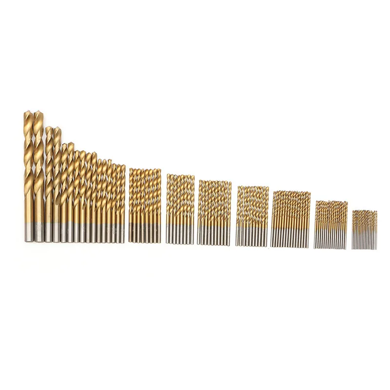 Imagem -03 - Milda-hss Twist Bits Grupo Superfície Revestida de Titânio 118 Graus para Perfuração de Madeira Iron Box Packing 99 Pcs 1.510 mm