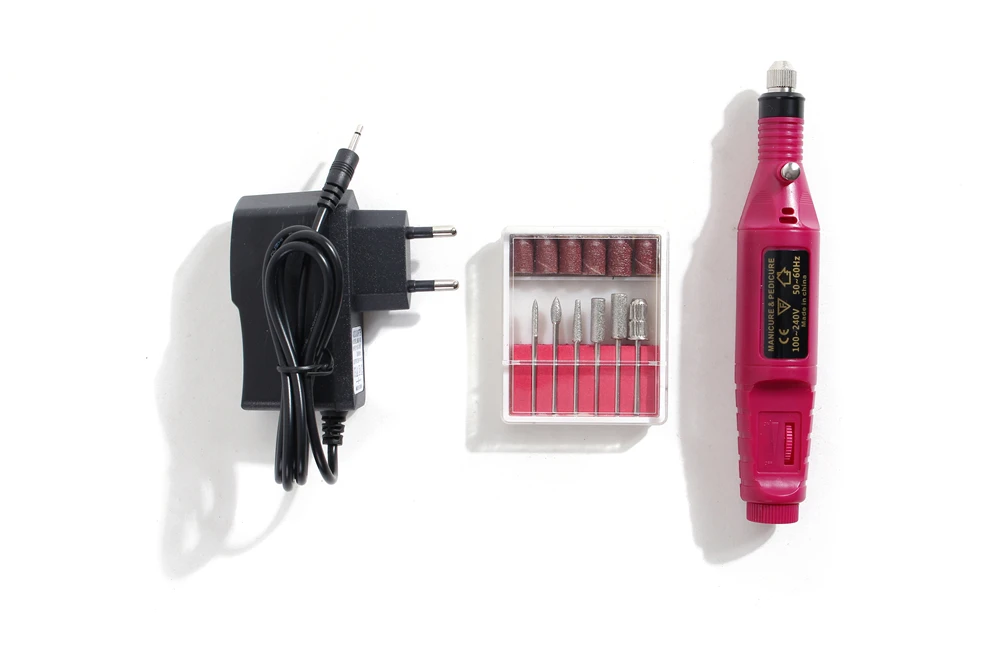 Fresa elétrica de manicure, conjunto de fresas para manicure, lixa de unha em gel uv, ferramenta para polimento, 100 v-240v