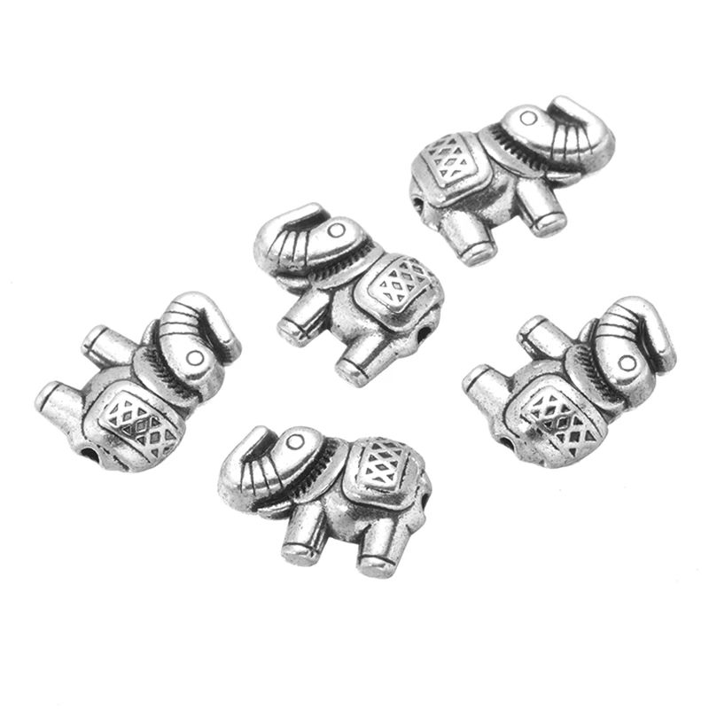 30pcs/lot Wholesale 8mm Metal Beads Antique Silver Color Charm Beads For Natural Stones Needlework Jewelry DIY Making