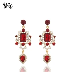 VEYO Rhinestone Retro Drop Earrings Luxury Crystal Earrings for Women New Arrival Brinco