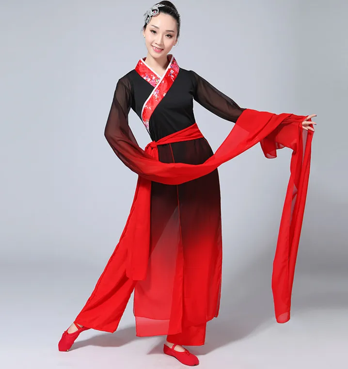 2018 The new national classical dance limp walk dance performance adult women\'s ink Plucking dance costumes TB18130