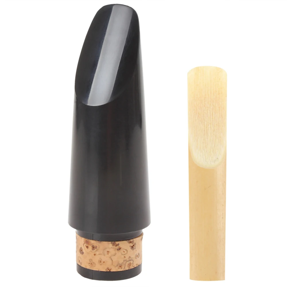 90mm Portable & Durable Professional Plastic Clarinet Mouthpiece with Bamboo Reed Clarinet Replacement Parts & Accessories