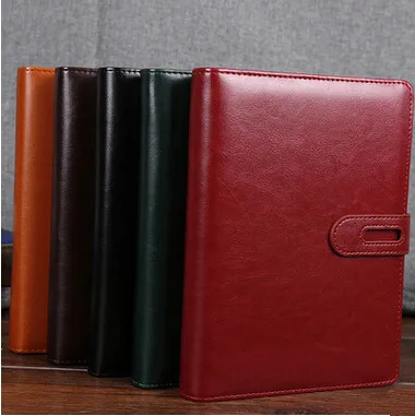 Free shipping business notebook office meeting and conference leather notebook promotion spiral  notebook MOQ one piece per lot