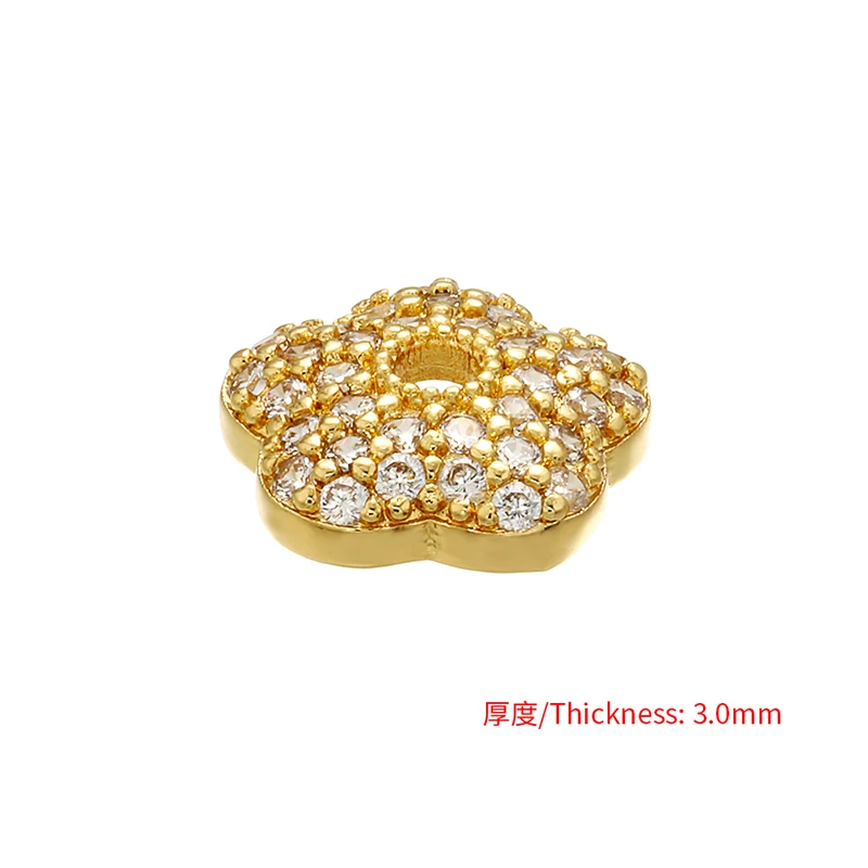 ZHUKOU 1 Piece 3x10mm Exquisite brass crystal bead cap for fashion handmade bracelet necklace earrings accessories model:VH12