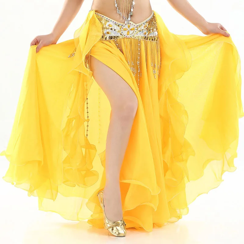 Belly Dance Skirts Women 2018 Dancing Long Maxi Skirts lady Sexy Oriental Belly Dance Skirt Bellydance Skirt(Without Belt)