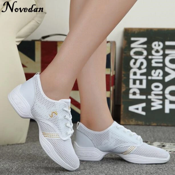 Musim panas Putih Wanita Olahraga Sneakers Sepatu Womens Sneakers Sepatu Tari Tari Hip Hop Jazz Sneakers Untuk Wanita Gadis