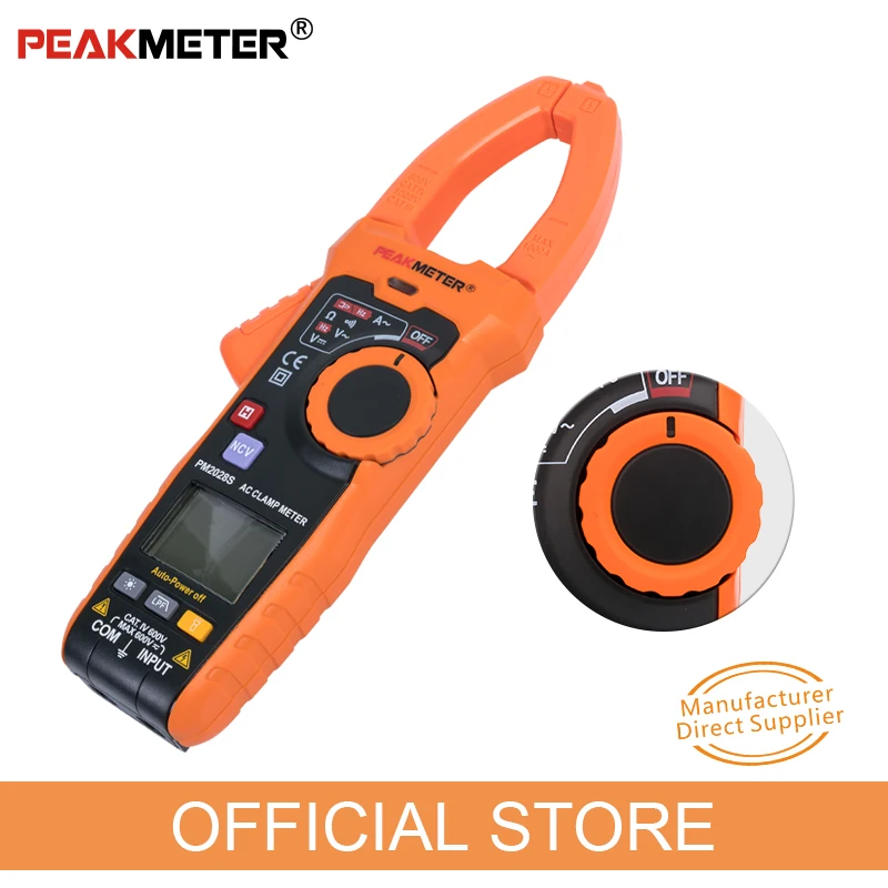 PEAKMETER Smart 6000 counts Digital Clamp Meter Multimeter Frequency Resistance LPF Non Contact Voltage Continuity Automatic