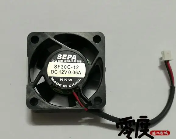 

Original SEPA 3012 12V SF30C-12 30*30*12mm 2 wire miniature heat sink fan