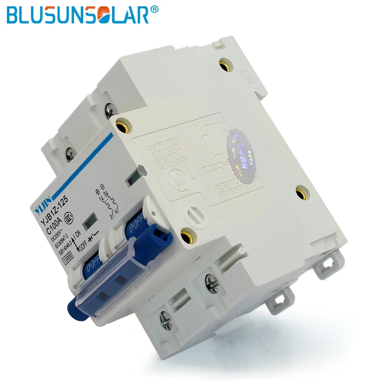 

Factory sale Mini DC Circuit Breaker 2P 100A DC250V MCB Solar Energy Photovoltaic PV protection