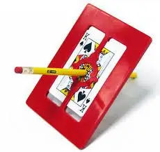 Magic Penetration Frame Pencil Through Card and Frame Magic Tricks Magician Close Up Gimmick Props Mentalism Comedy Magie