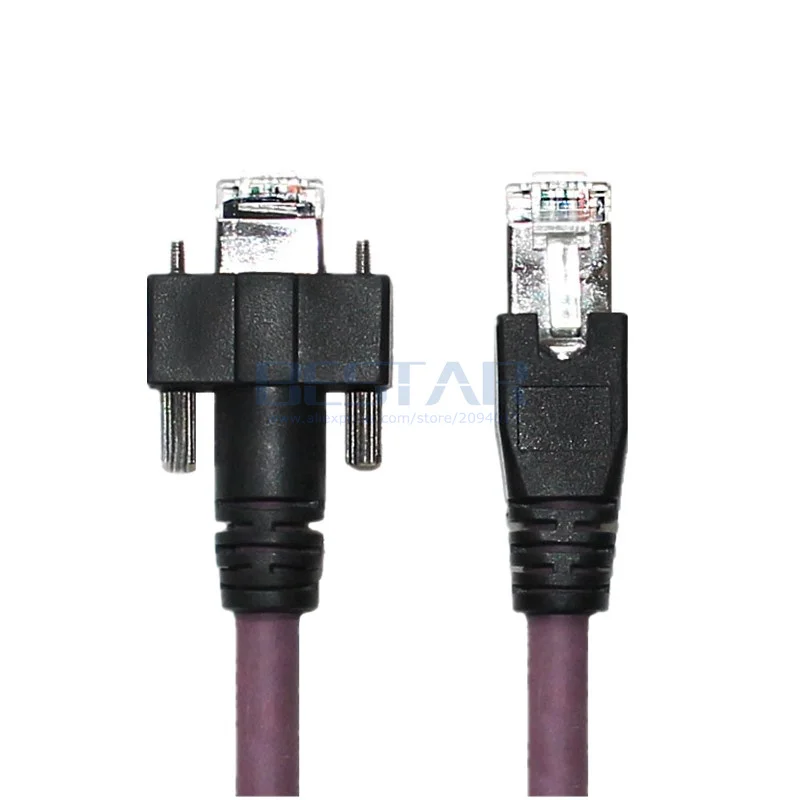 3M 5M RJ45 GigE Industrial Camera Cable - Gigabit Ethernet Tow Chain Bending Tank Screw Fixed Cable for Machine Vision