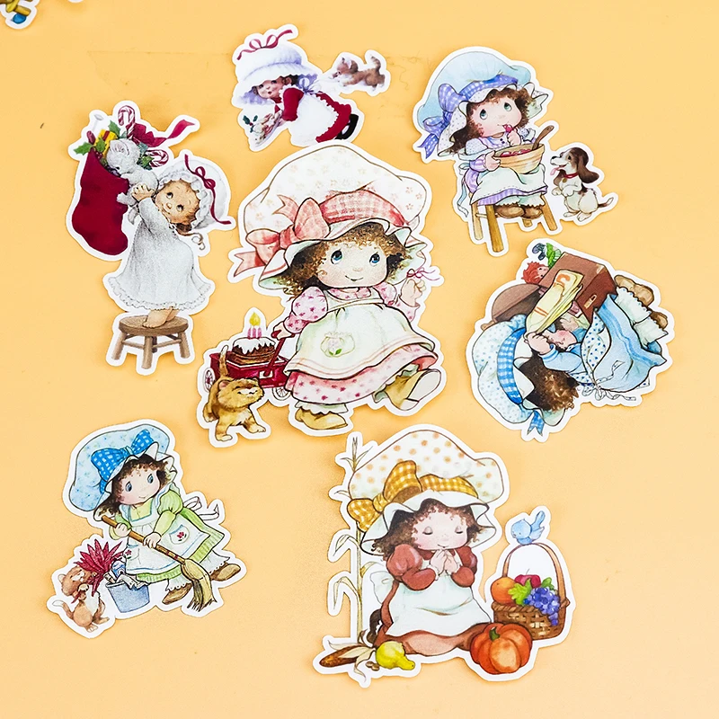 16pcs Creative Cute Self-made cute scrapbooking childbaby Cartoon fairy Paper stickers / Waterproof  stationery  diy stickers