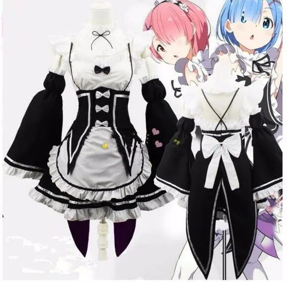 

Anime Role-playing Cartoon Outfit Maid Comic Costumes Maid Cosplay Women Girl Dress Uniform, headwear, collar, sleeves sets