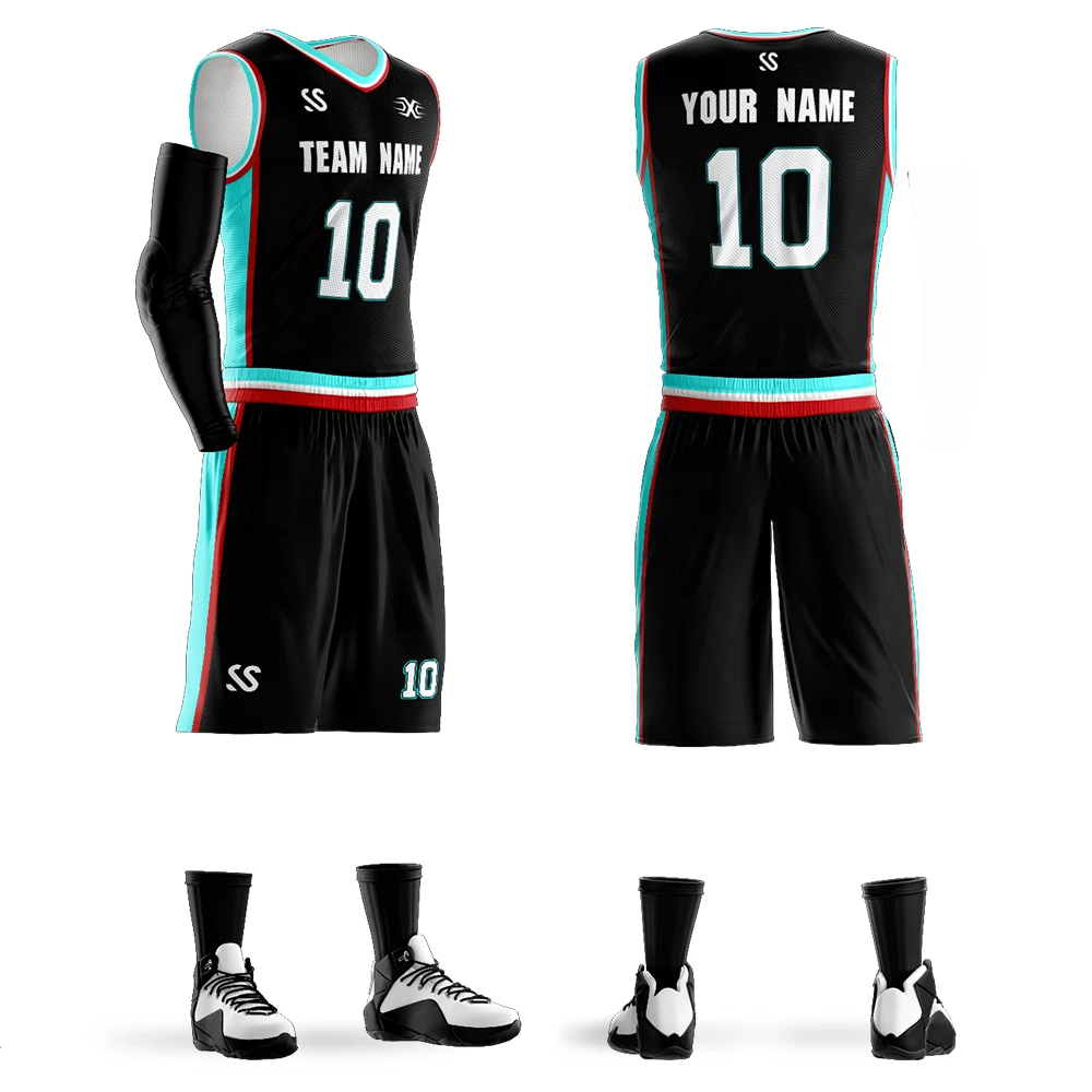 Men's Youth Custom Basketball jerseys sets same star #00 custom jerseys DIY Team Basketball Sets 6XL Black Green