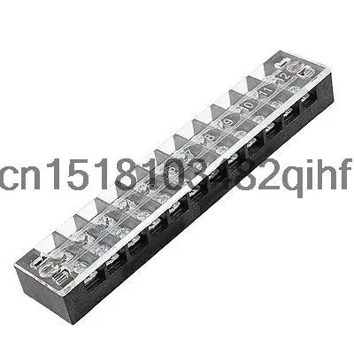 

12-Position 600V 25A 2 Row Barrier Wiring Board Block Screw Terminal Strip