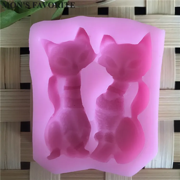 Beautiful Animal  Fox Sharp 3D Silicone Cake Fondant Mould Tools Cookware Cake Decorating Fondant Mold D103