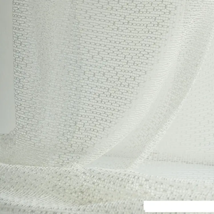 Custom curtain modern minimalist bobbinet white grey mesh bedroom livingroom curtain window tulle yarn M186