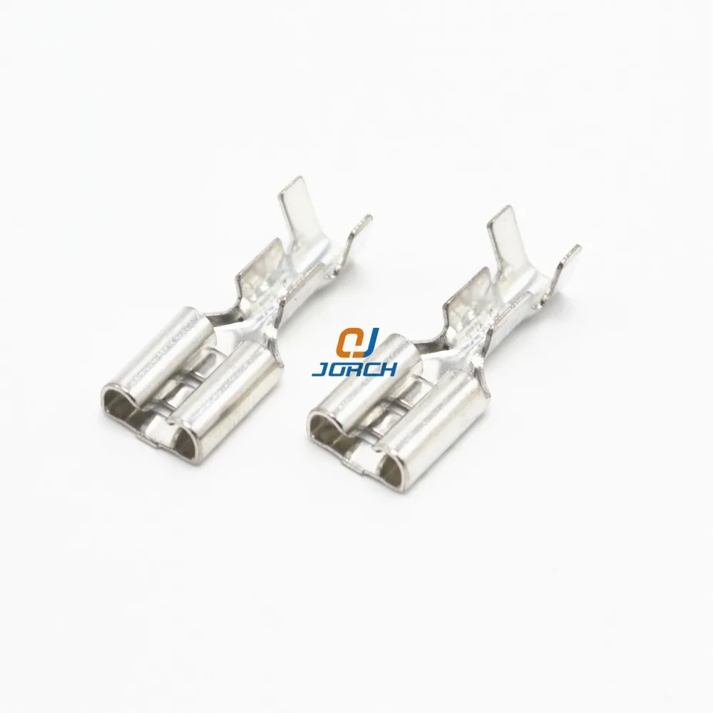 

100 pcs 6.3mm Female Crimp Brass Wire Terminal Tin Copper Car Speaker Electrical terminals