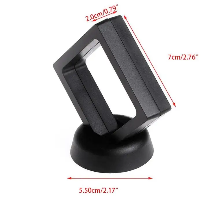 100pcs PET Membrane Jewelry Ring Pendant Display Stand Holder Packaging Box Protect Jewelry Floating Presentation Case SN374