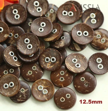 30pcs/lot Natural Air-drain Decorative Coconut Buttons Craft Wooden Button DIY  (SS-7088)