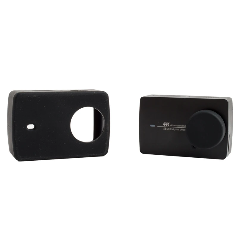 ORBMART Soft Silicone Protective Case + Lens Cap For 4K Xiaomi Yi 2 Xiaoyi 2 Action Sport Camera
