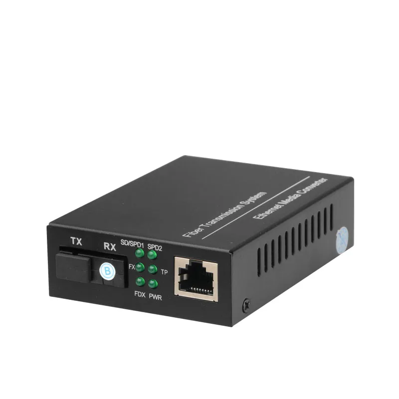 10/100 Mbps Singlemode Fiber Media Converterfiber Optik Media Converter 1-Port RJ45