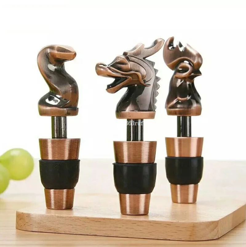 

12PCS Flexible Zodiac Red Wine Bottle Stoppers Bar Tools Bar Accessories Vacuum Sealer