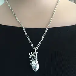 new 2019 Heart Necklace Anatomical Heart Necklace I Heart You Necklace fashion Jewelry Doctor Realistic Heart Valentine Gift
