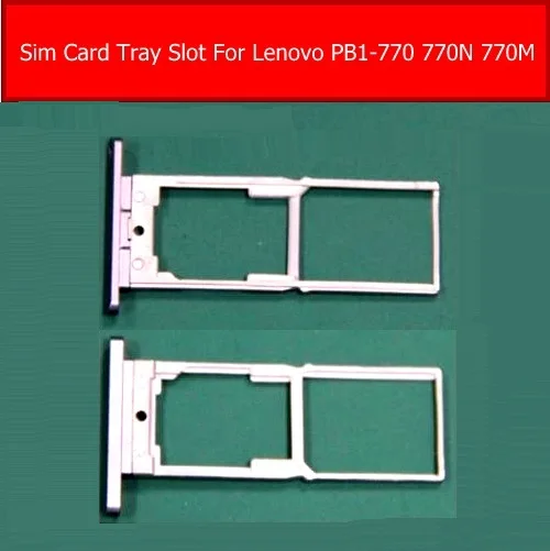 100% Genuine Sim Card Tray Slot For Lenovo PB1-770 770N 770M SIM Card Connector Holder Metal maetrial Replacement Parts