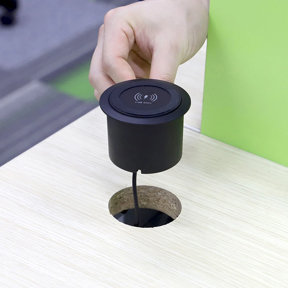 

Встроенное Беспроводное зарядное устройство для HUAWEI, XIAOMI, iPhone, Samsung, настольный столешница, прикроватный столик, мебель для офиса, сотовый телефон QI