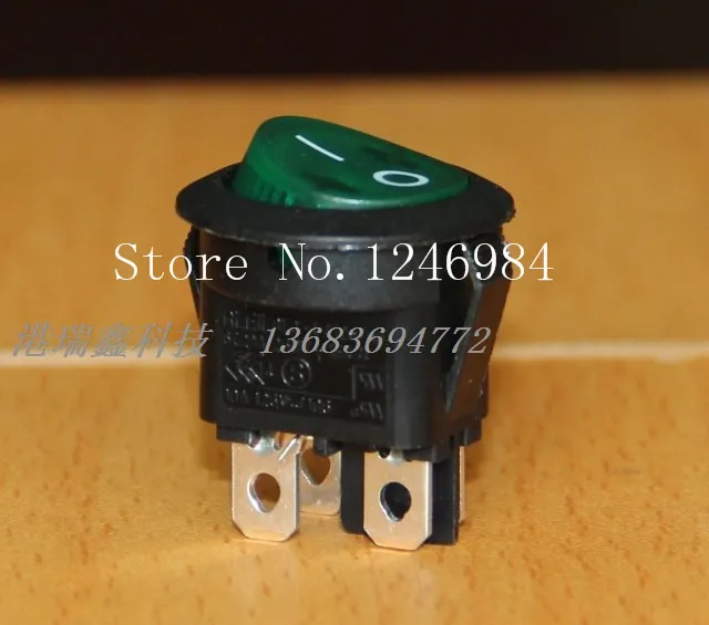 [SA]M20.5 Power Switch RLEIL Rocker Round Rocker Switch AC 220V Green Dual RL3 RL3-4 4PIN ON-OFF --50pcs/lot