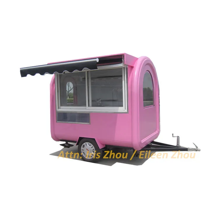 Hot sale 2.8m street vending cart can customized mobile foot truck cart China mobile food trailer cart with canopy