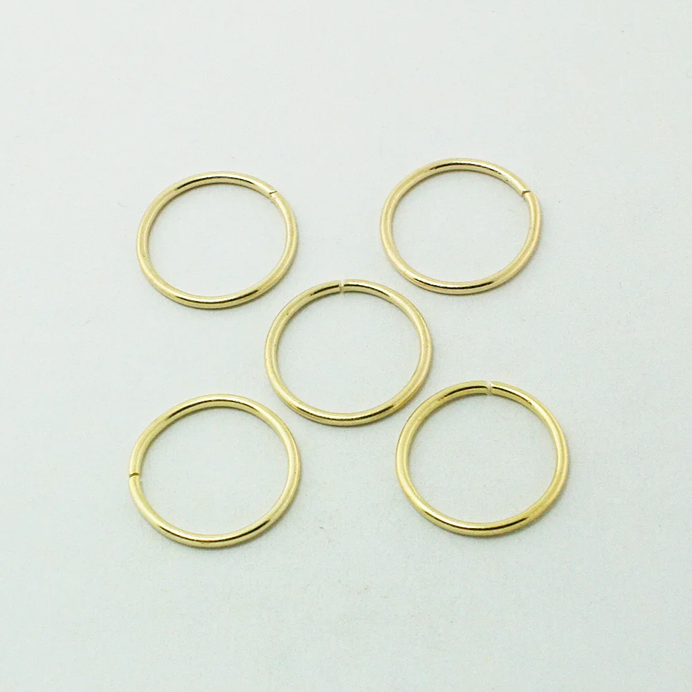 150 unids/lote de anillos abiertos chapados en oro de 1,5x20mm, aptos para joyería