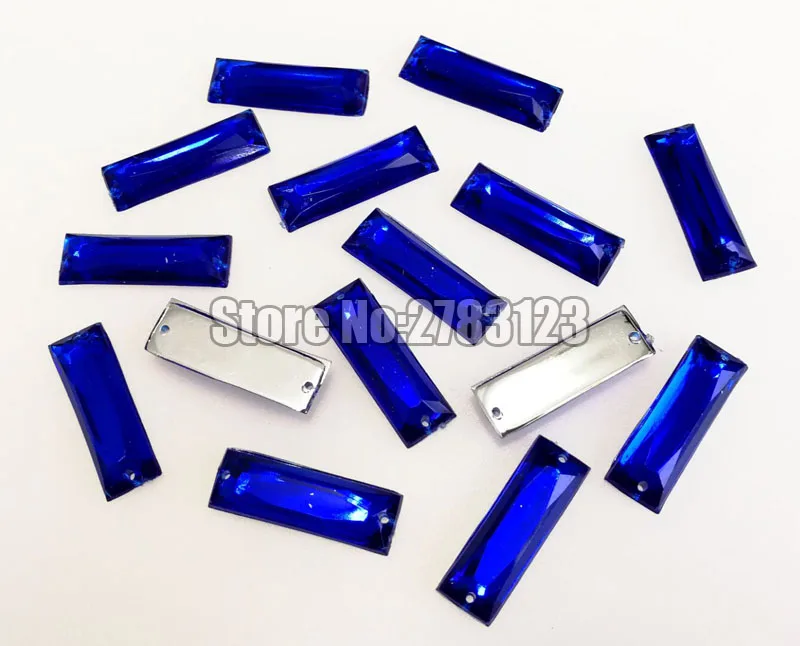 5x10mm 5x15mm 7x21mm 8x24mm Straight strip shape High quality Acryl sew on rhinestones with two holes,diy/clothing accessories