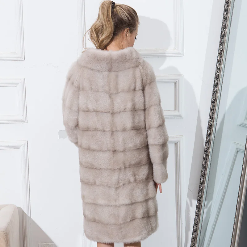 Genuine Mink Fur Coat Women Real Fur Jackets Warm Long Jackets Luxury Clothing High Quality New Arrivals