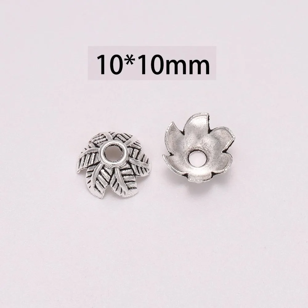 20pcs/Lot 10mm Antique Leaf Flower Bead Caps For Jewelry Making Bead Caps End Jewelry Finding Making Component