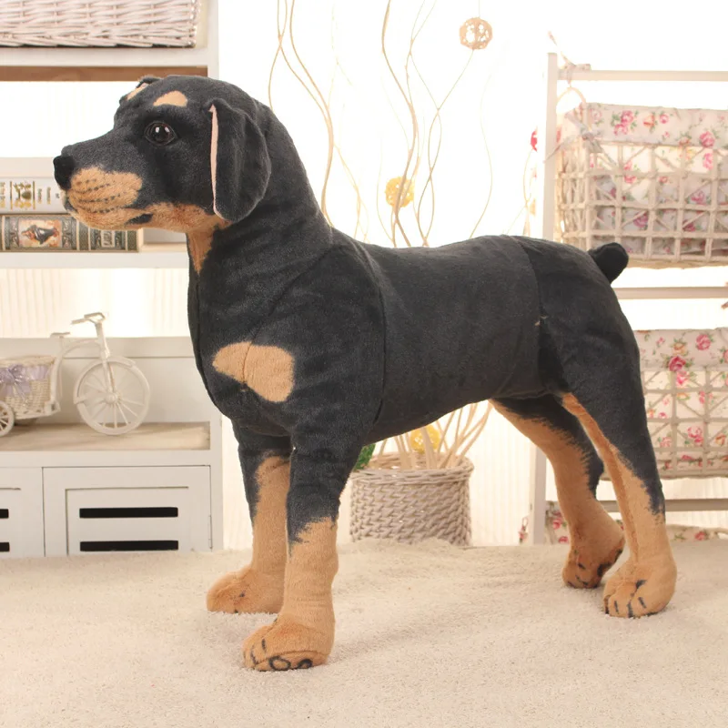 new style about 38x35cm simulation dog standing Rottweiler plush toy doll Christmas gift w1921