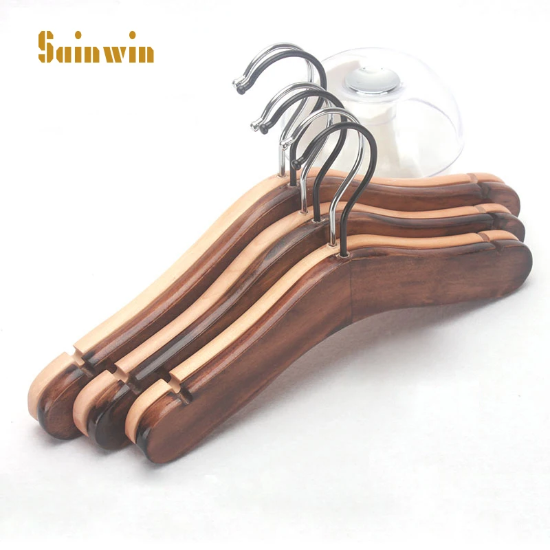 

Sainwin 10pcs/lot Baby Wooden Hangers For Clothes Rack Child Wood Hanger Clothes Store Hanger